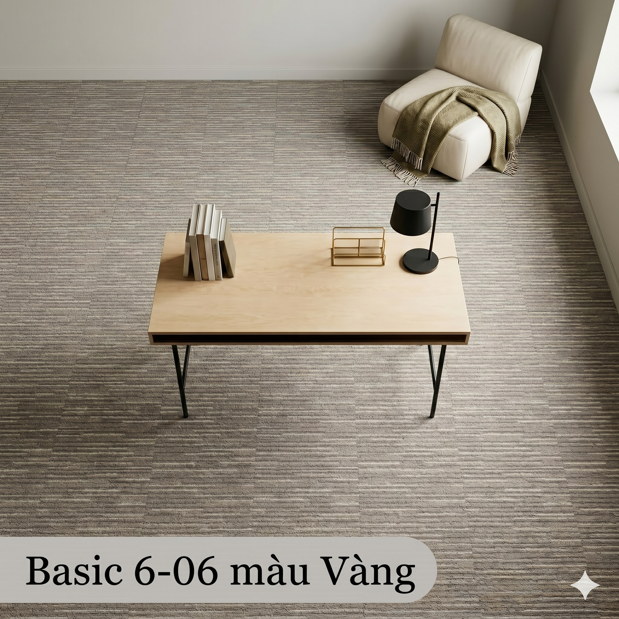  Thảm Sọc Basic 6-06 màu Vàng 