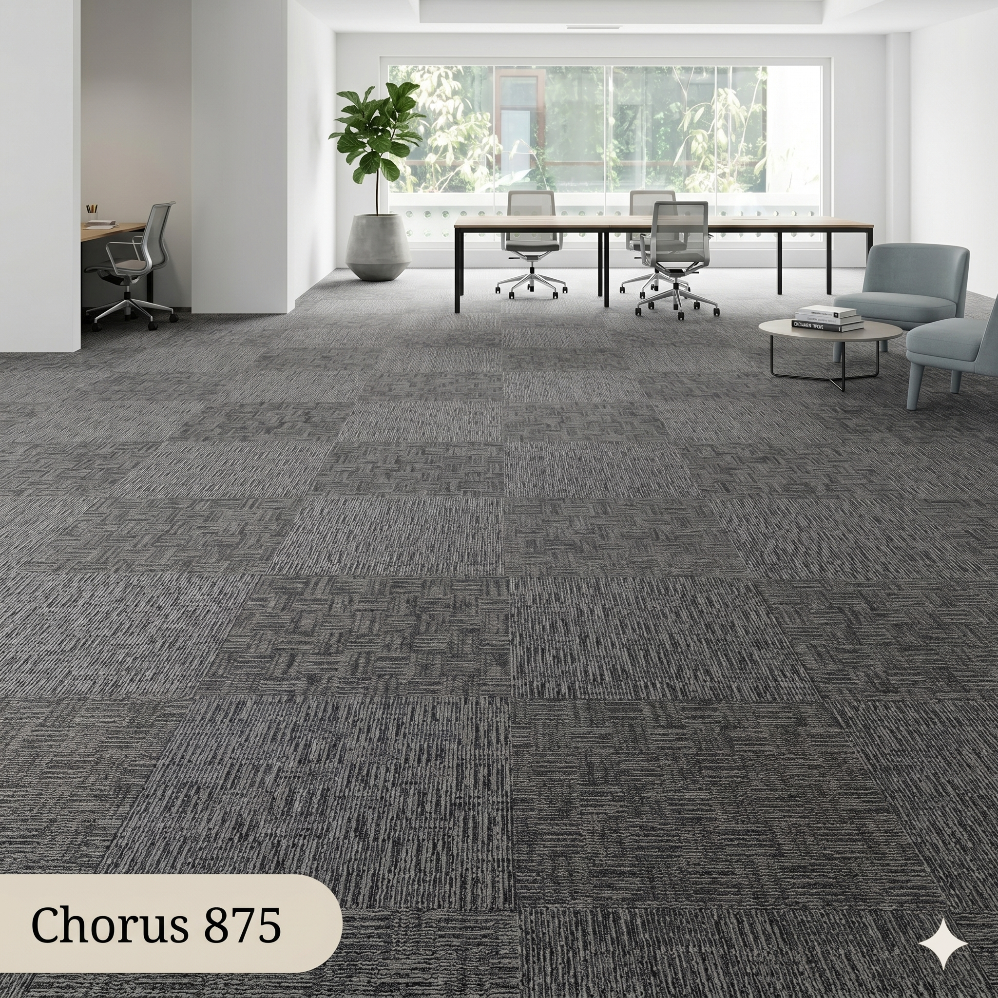  Thảm Gạch Cao Cấp Chorus 875 Màu Xám 