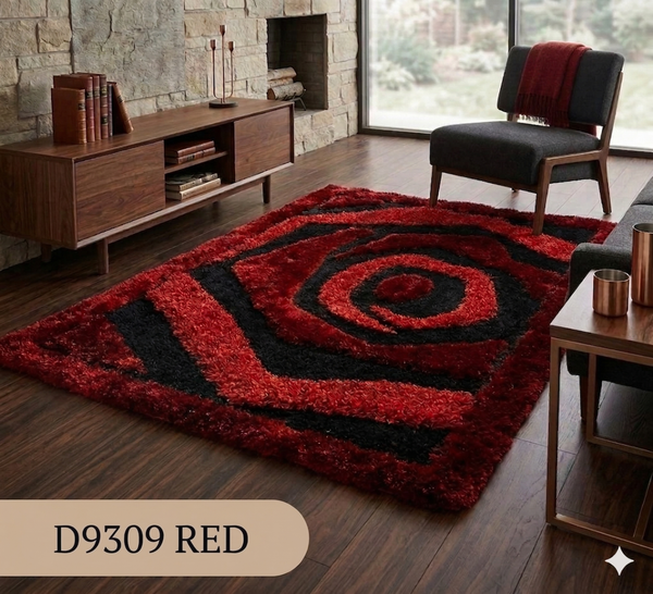  Thảm Shaggy Hoa hồng D9309 