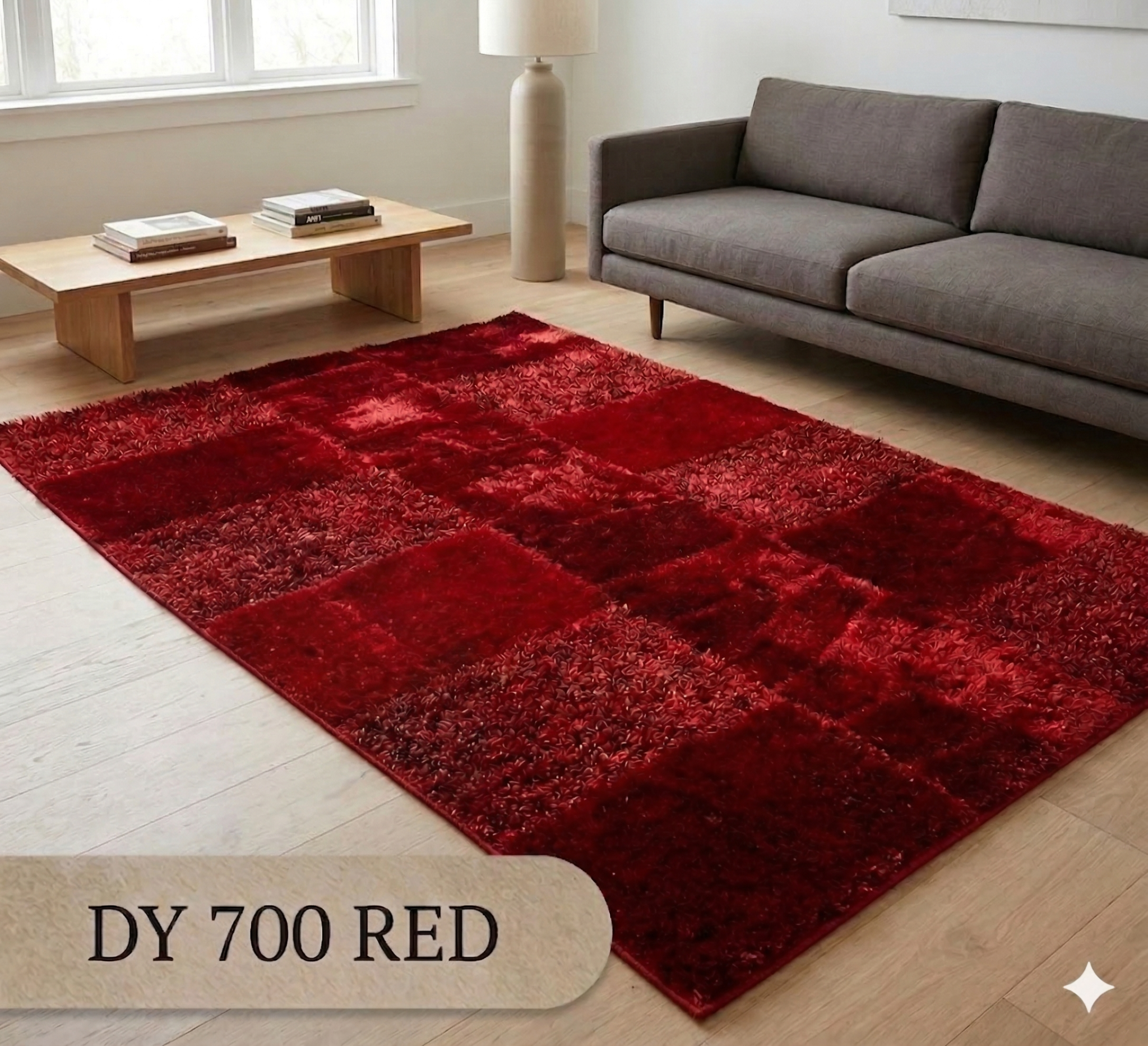  Thảm trang trí màu đỏ DY 700 