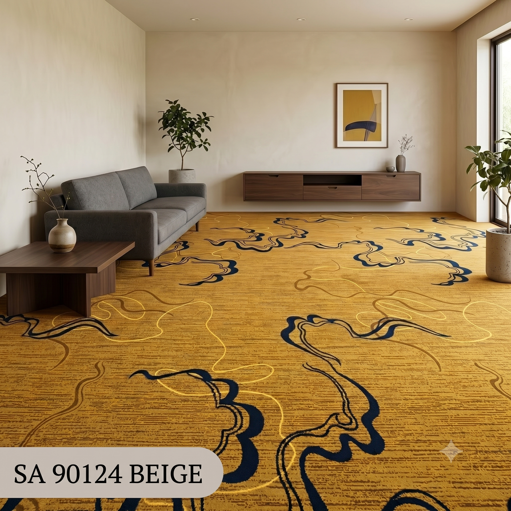  Thảm Trải Sàn SA 90124 BEIGE 