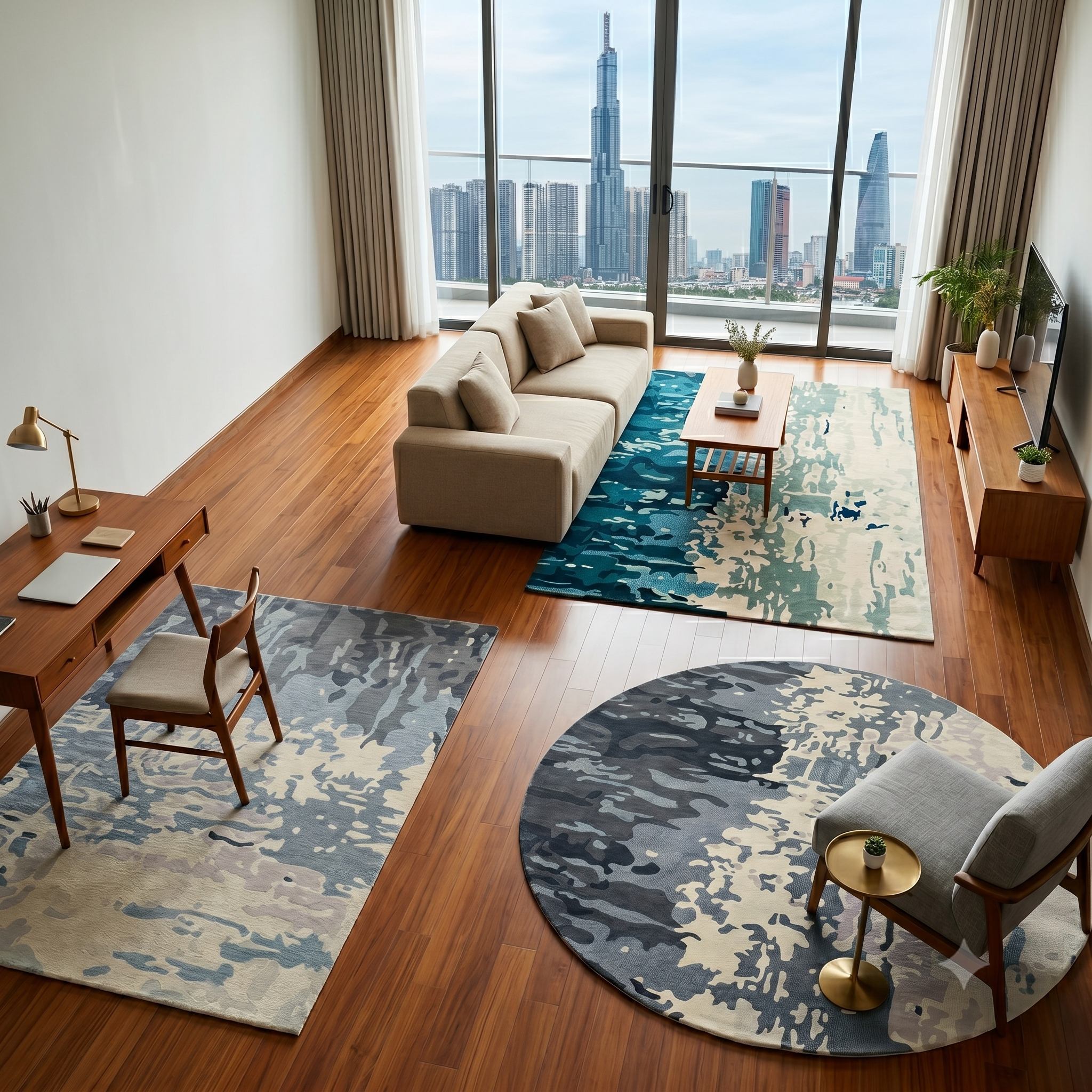  Thảm Trải Sàn Cao Cấp HAND TUFTED 