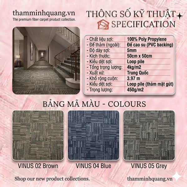  Thảm tấm lót văn phòng VINUS 