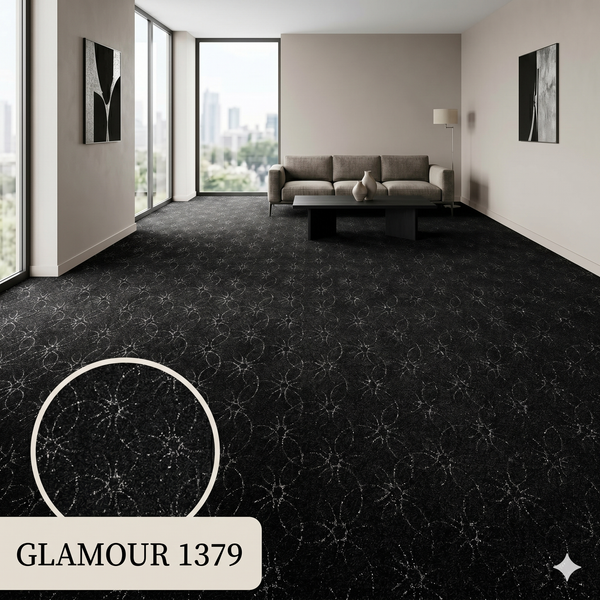  Thảm trải phòng karaoke GLAMOUR 1379 màu đen 