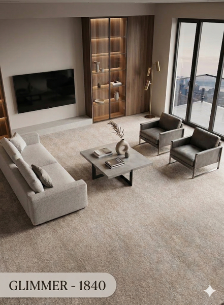  Thảm màu kem trải phòng khách SALON UAE GLIMMER 1840 