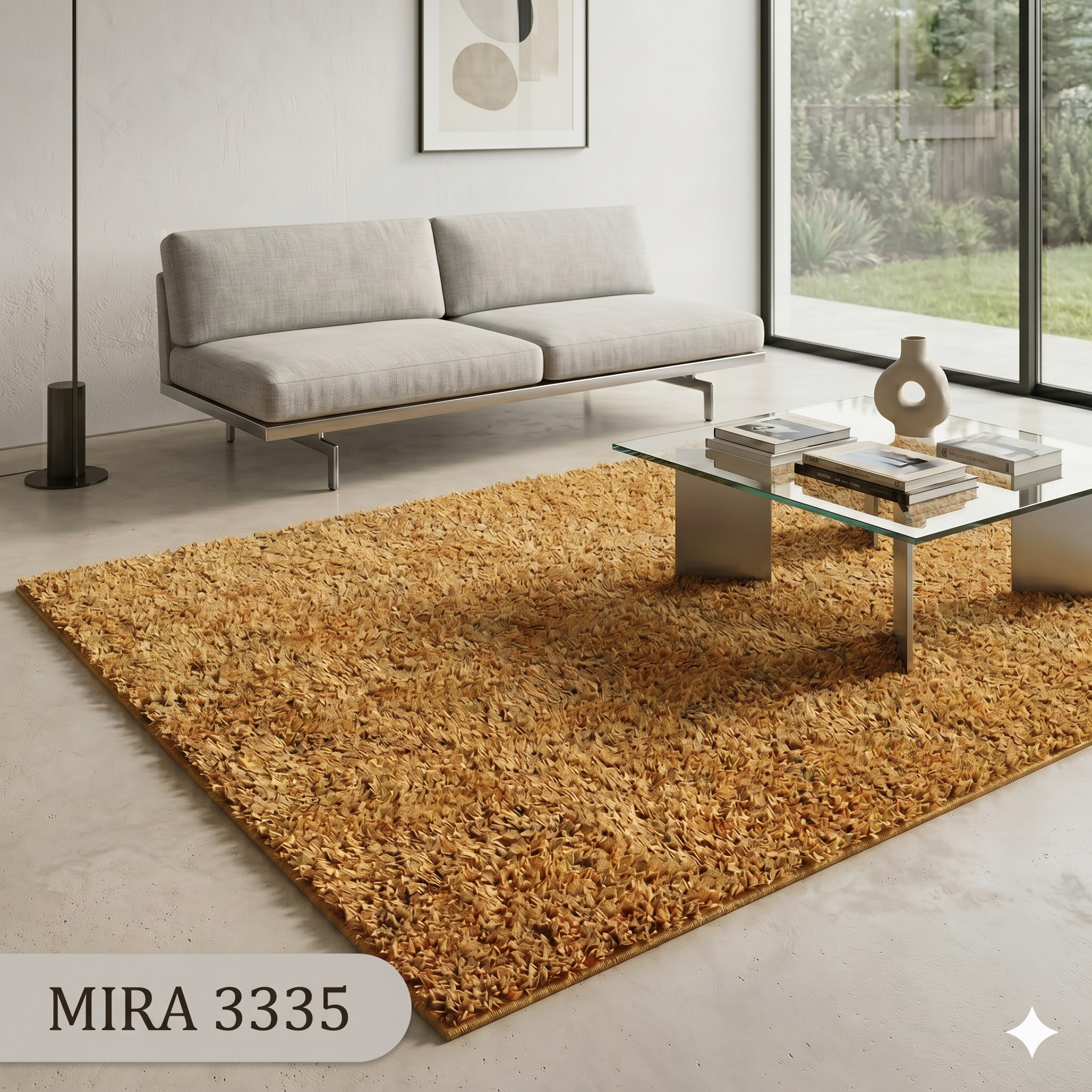  THảM tấm màu vàng SALON UAE MIRA 3335 