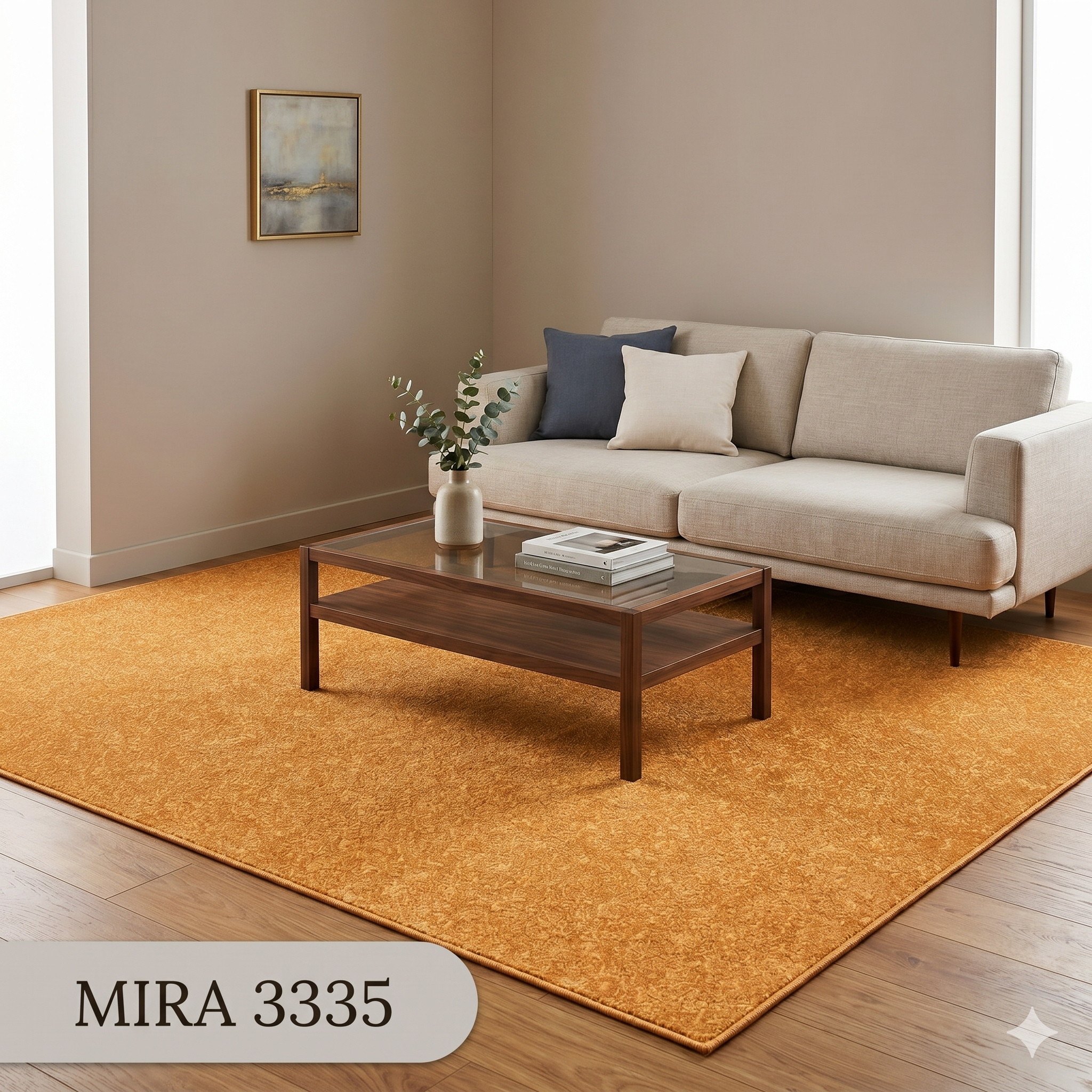  THảM tấm màu vàng SALON UAE MIRA 3335 