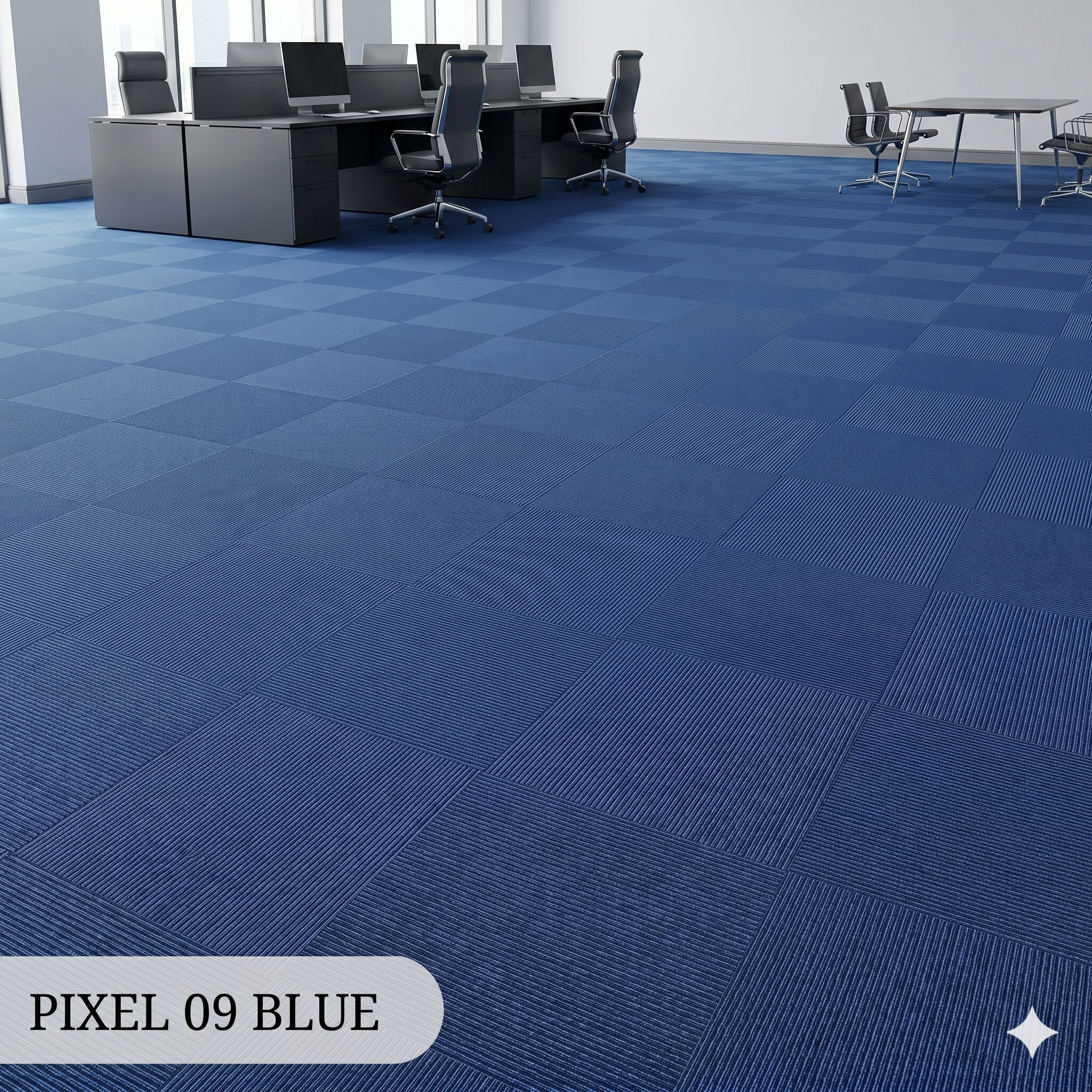  Thảm văn phòng PIXEL 009 xanh dương 