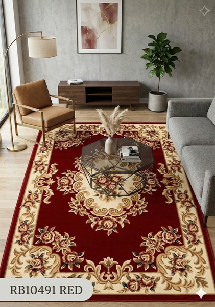  Thảm trang trí màu đỏ YL RB 10491 R 