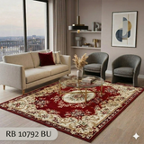  Thảm hoa văn cổ điển màu đỏ YL RB 10792 BU 