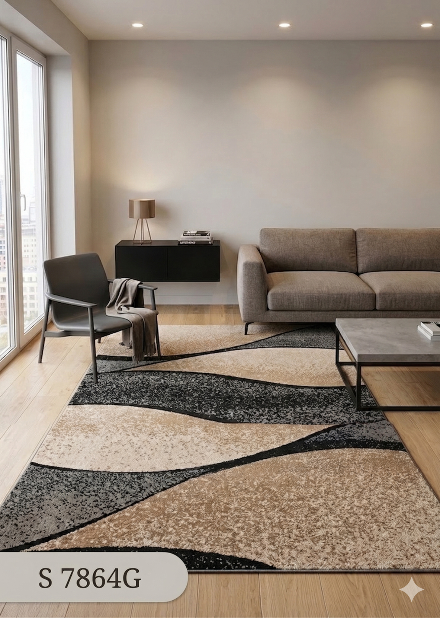 Thảm sofa lông ngắn TF S 7864G 