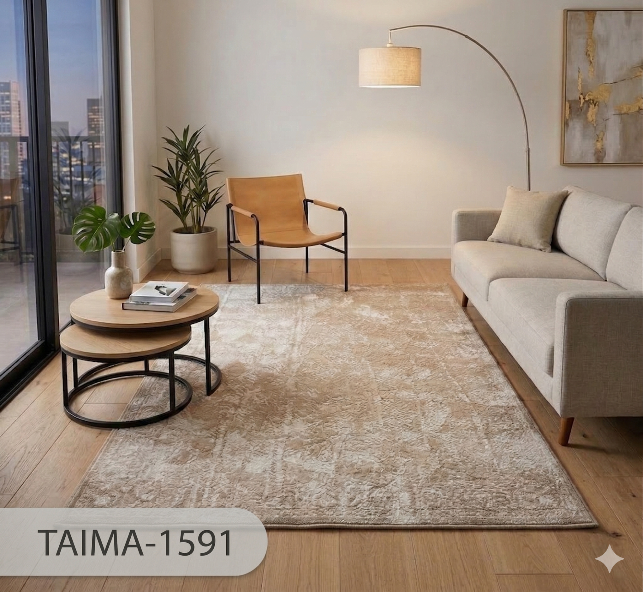  THẢM SALON TAIMA 1591 White 