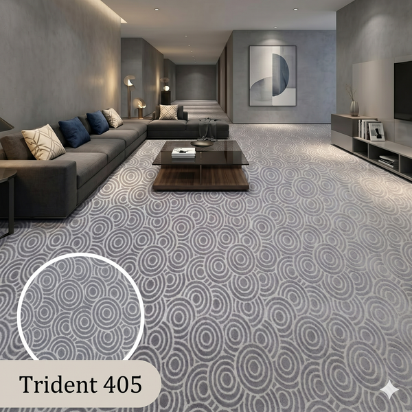  Thảm trải sàn màu xám Trident 405 