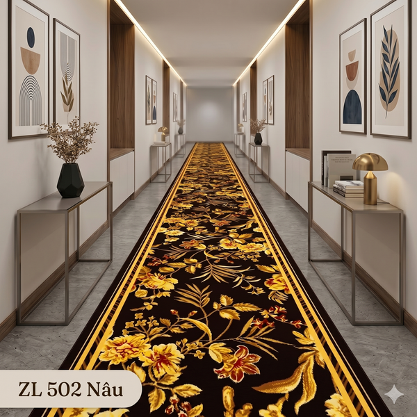  Thảm hành lang ZL 502 Nâu 
