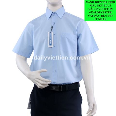 Áo sơ mi Xanh Biển Việt Tiến Ngắn 570K số 2025
