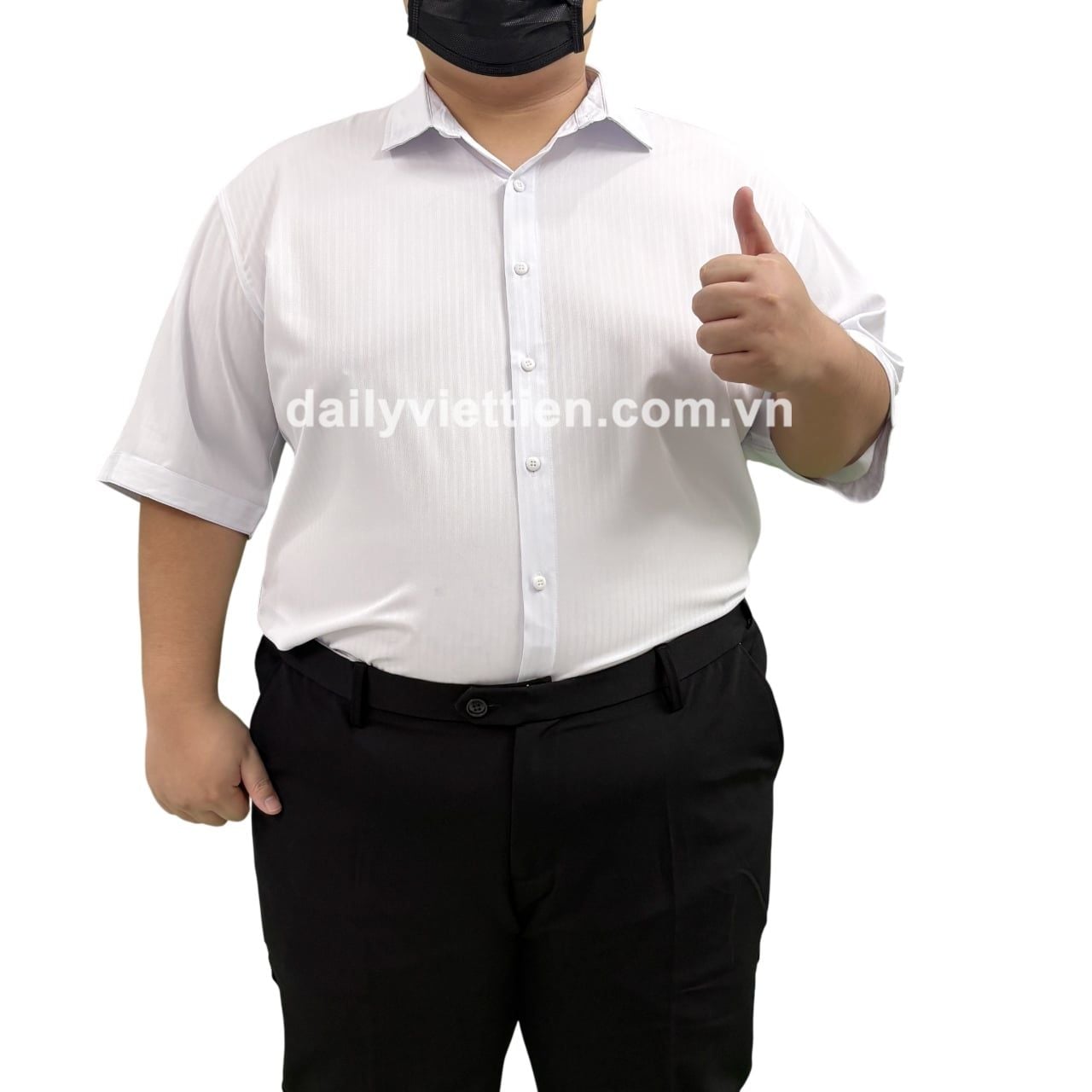 Áo thun big size nam màu trắng