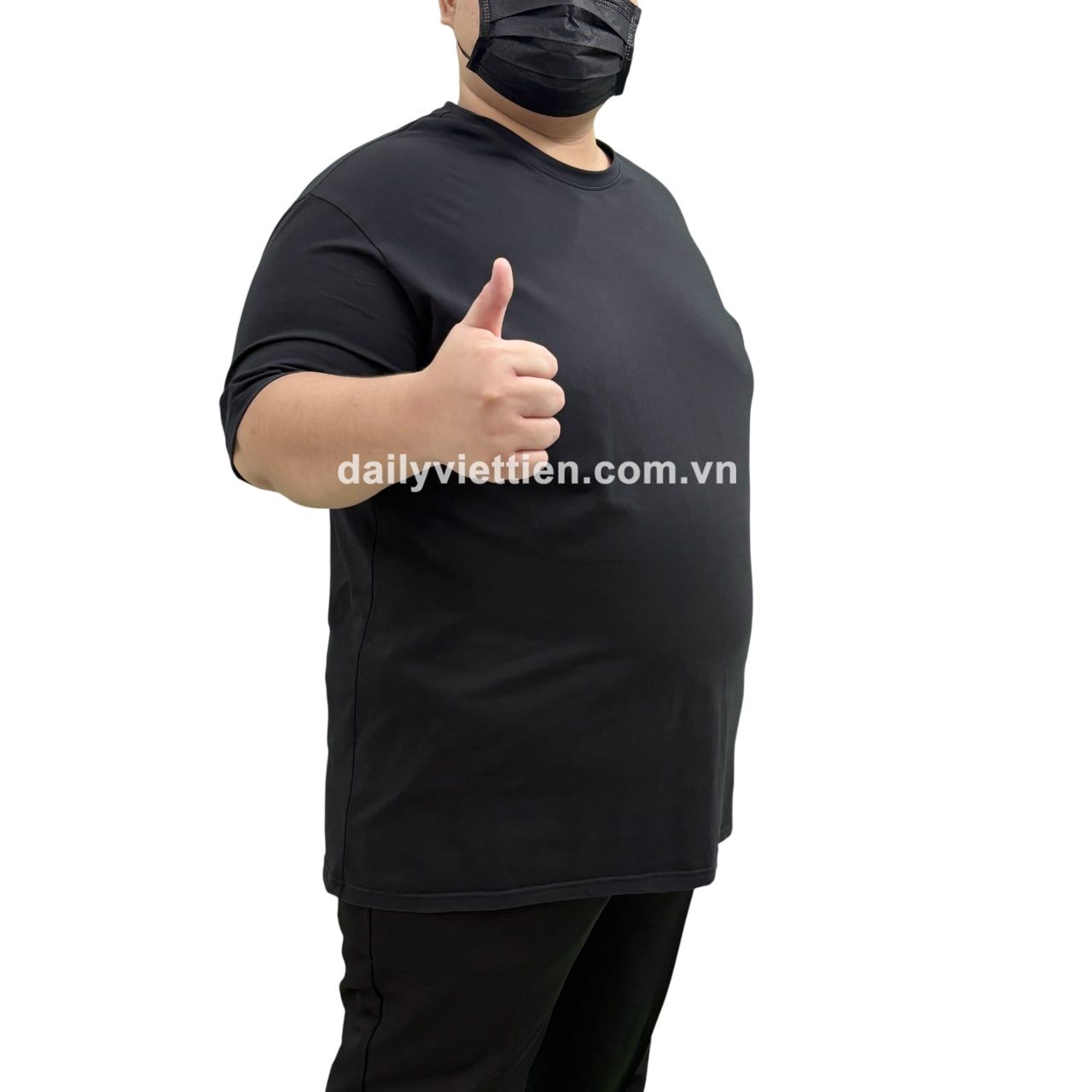 Áo thun big size nam màu đen