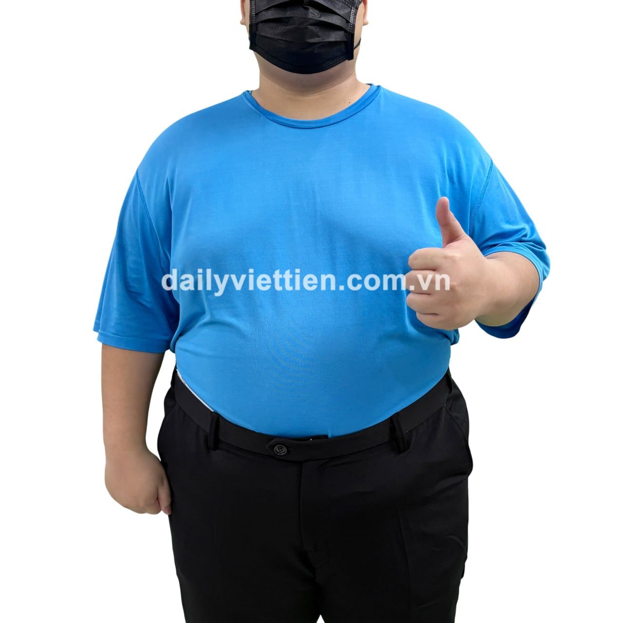 Áo thun big size nam màu xanh
