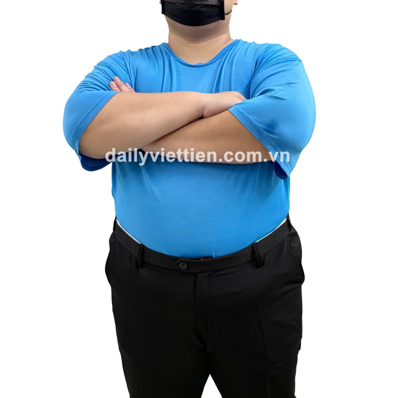 Áo thun big size nam màu xanh