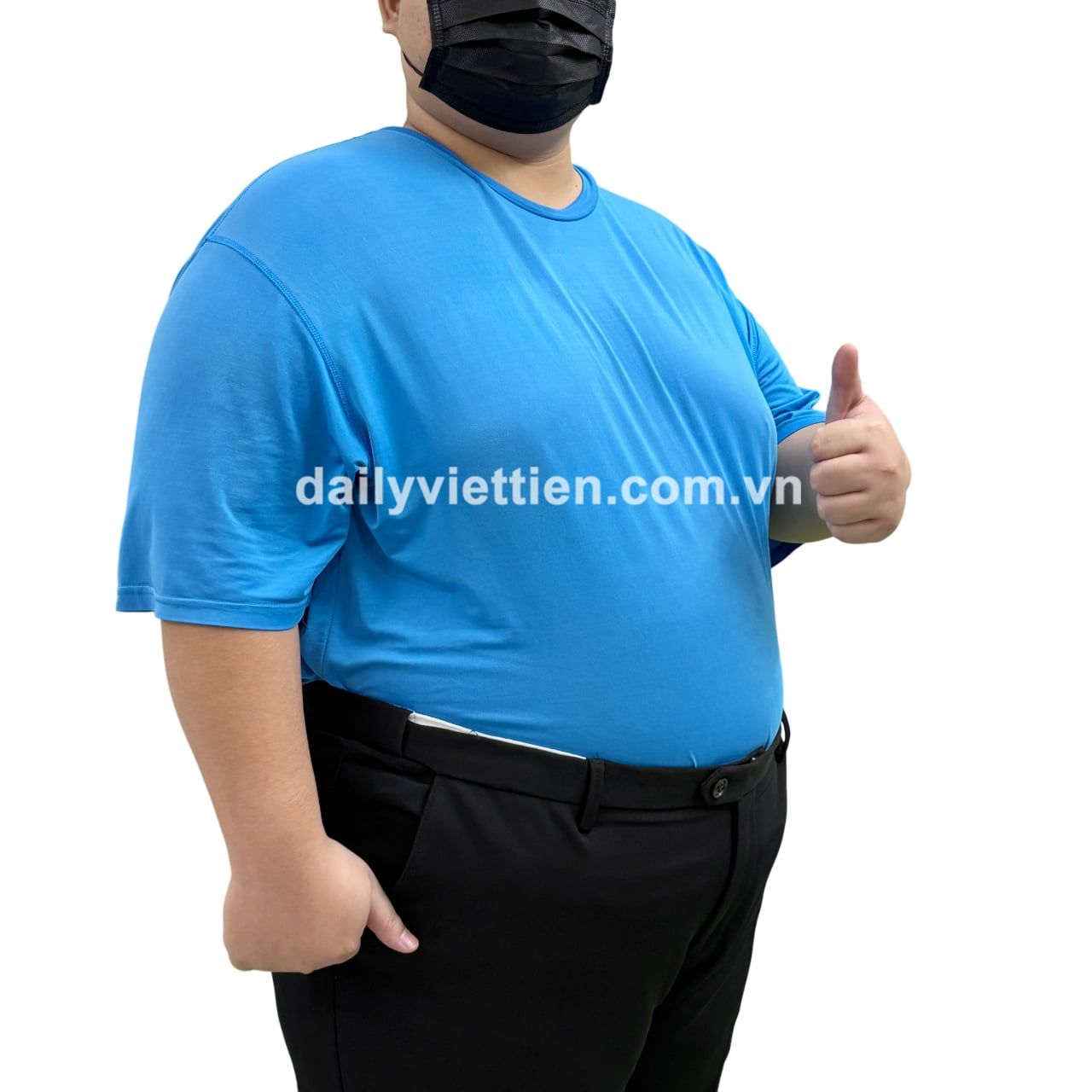 Áo thun big size nam màu xanh