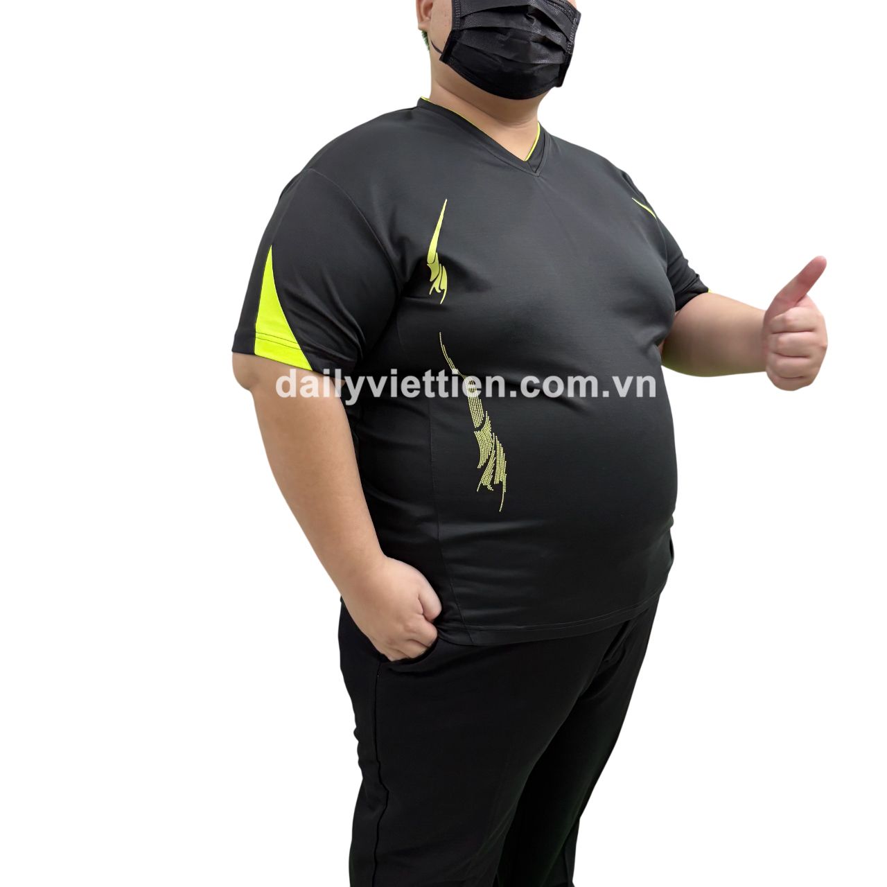 Áo thun big size nam màu xanh đen