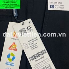 Quần Kaki Đen Không Ly Việt Tiến số 939