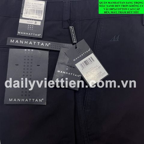 Quần Kaki ManHattan Việt Tiến Xanh Đen Cao Cấp Không Ly số 957