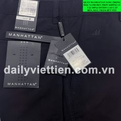 Quần Kaki ManHattan Việt Tiến Xanh Đen Cao Cấp Không Ly số 957