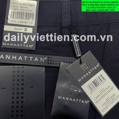 Quần Kaki ManHattan Việt Tiến Xanh Đen Cao Cấp Không Ly số 957