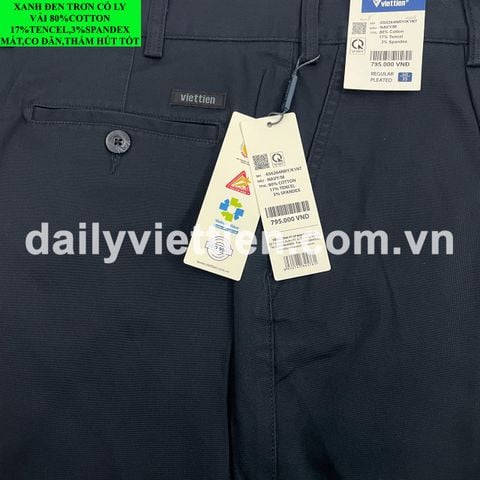 Quần Kaki Xanh Đen Việt Tiến có ly số 872