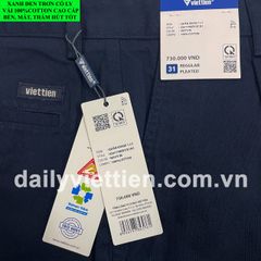 Quần Kaki Xanh Đen Việt Tiến có ly số 888