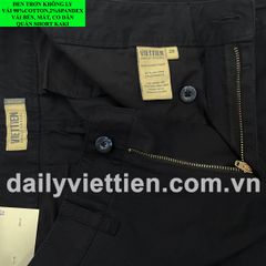 Quần Short Việt Tiến Kaki Đen Không Ly số 955