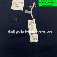 Quần Short Việt Tiến Kaki Xanh Đen Không Ly số 956