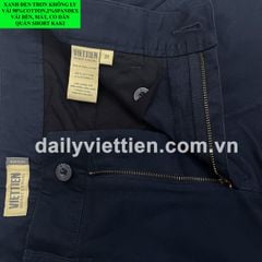 Quần Short Việt Tiến Kaki Xanh Đen Không Ly số 956