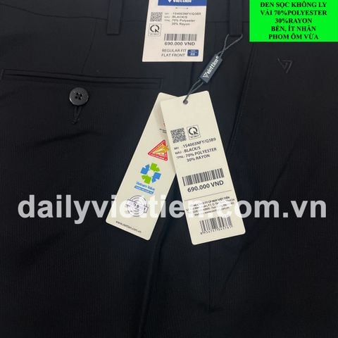 Quần tây Đen Sọc Việt Tiến không ly số 893
