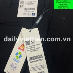 Quần tây Đen Sọc Việt Tiến không ly số 893