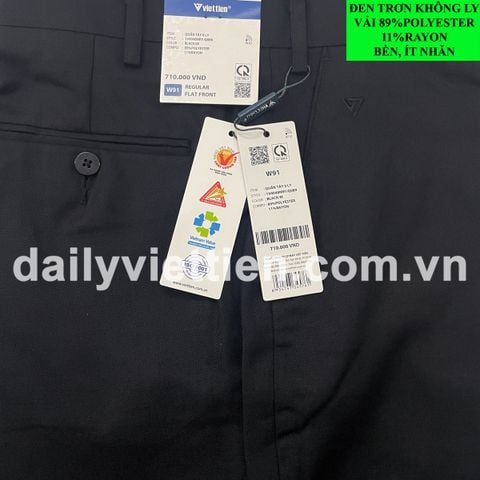 Quần tây Đen Việt Tiến không ly số 954