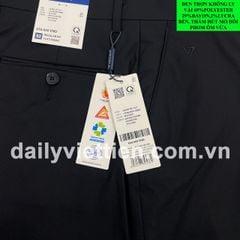 Quần tây Đen Việt Tiến số 760 không ly phom ôm Regular Fit