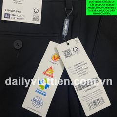 Quần tây Việt Tiến Đen Không Ly số 886 phom ôm