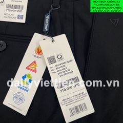 Quần tây Việt Tiến Đen Không Ly số 887 vải Spandex
