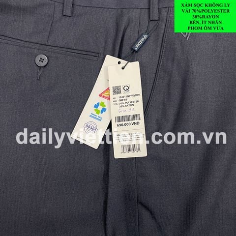 Quần tây Việt Tiến không ly phom Regular Fit số 880
