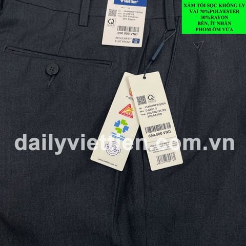 Quần tây Việt Tiến không ly số 884