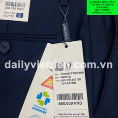 Quần tây Xanh Đen Việt Tiến có ly số 937