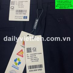 Quần tây Xanh Đen Việt Tiến không ly số 891