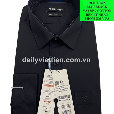 Sơ mi Đen Fit Dài tay Việt Tiến số 1960