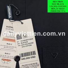 Sơ mi Đen Fit Dài tay Việt Tiến số 1960