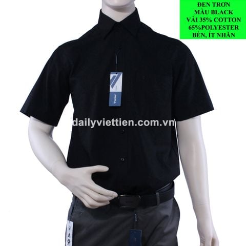 Sơ mi Đen Việt Tiến Ngắn Tay số 2004