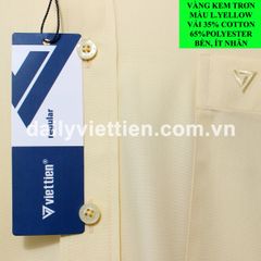 Sơ mi Vàng Kem Ngắn Việt Tiến số 1953