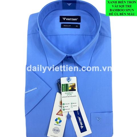 Sơ mi Xanh biển sợi tre Việt Tiến 540K