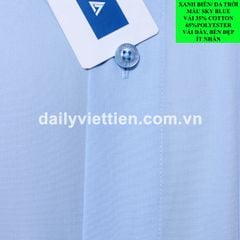 Sơ mi Xanh biển Việt Tiến